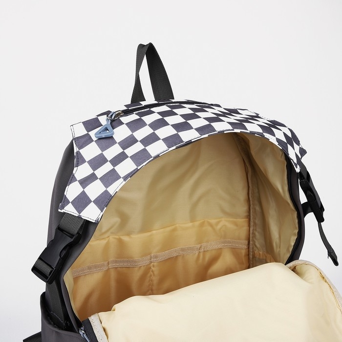 Рюкзак школьный из текстиля, 5 карманов, цвет серый Рюкзак школьный из текстиля, 5 карманов, цвет серый