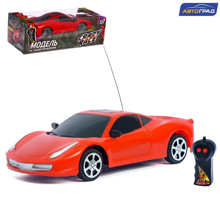 Машина радиоуправляемая &laquo;Купе&raquo;, работает от батареек, цвет красный