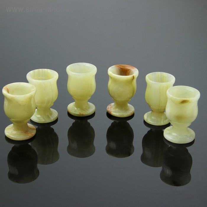 Набор рюмок &laquo;Грация&raquo;, 6 шт 3,5х6,5 см, оникс