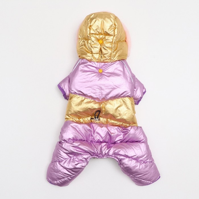 Комбинезон Комбинезон "Блик" с утяжкой, размер 18 (ДС 40 см, ОГ 50 см, ОШ 38 см), золото-лавандовый