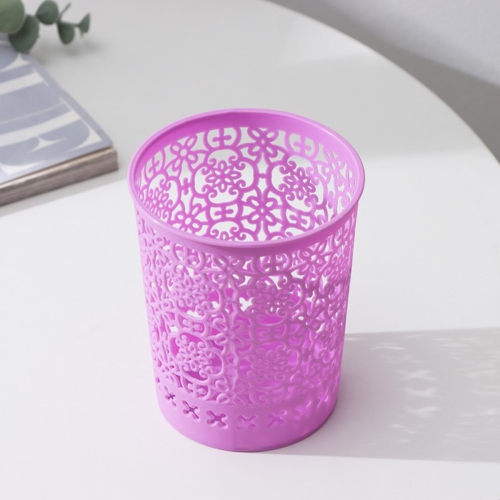 Подставка для столовых приборов &laquo;Арабеска&raquo;, пластик, 10&times;10&times;12 см, МИКС