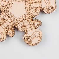 Новый год. Подставка с символом года под горячее &laquo;К деньгам&raquo;, D=11 см, можжевельник