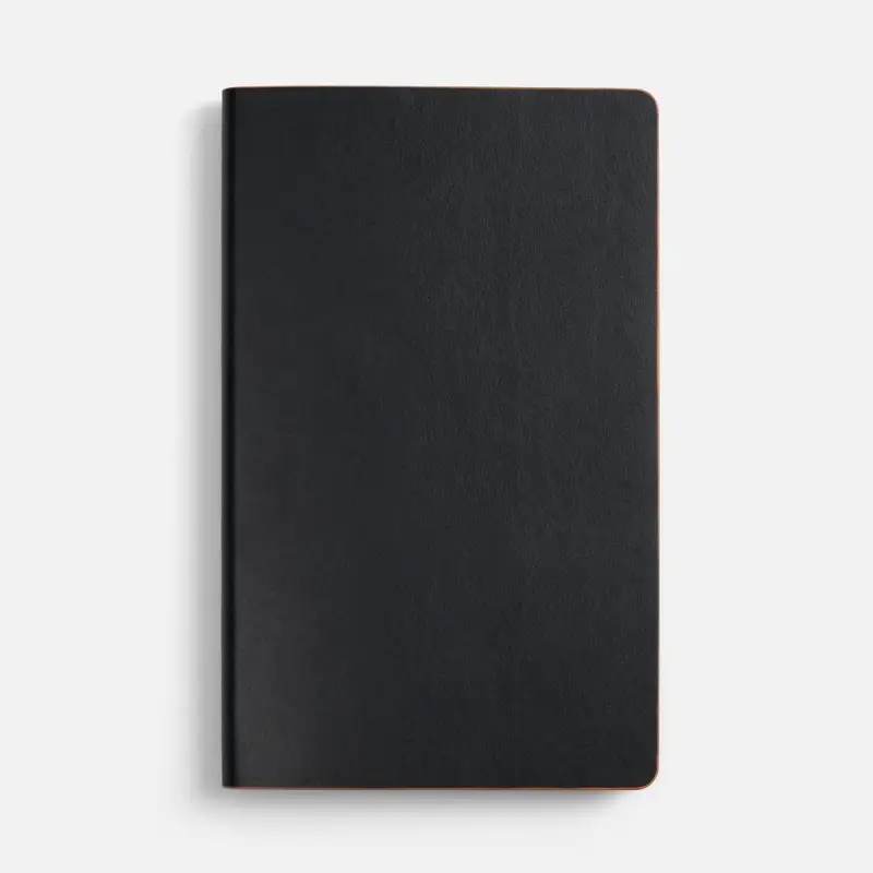 Ежедневник Trait, недатированный, черный с оранжевым