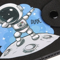 Кошелёк на кнопке, цвет чёрный