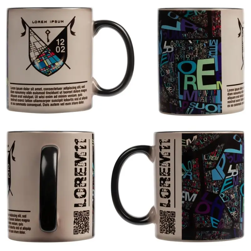 Кружка &laquo;Хамелеон&raquo;, глянцевая, черная