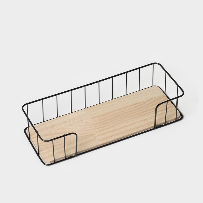 Полка Доляна «Санни», 7,8×34,7×13 см, цвет чёрный Полка Доляна «Санни», 7,8×34,7×13 см, цвет чёрный