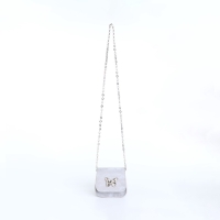 Сумка женская на магните, цвет серебряный