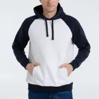 Толстовка унисекс Seattle белая с темно-синим, размер S