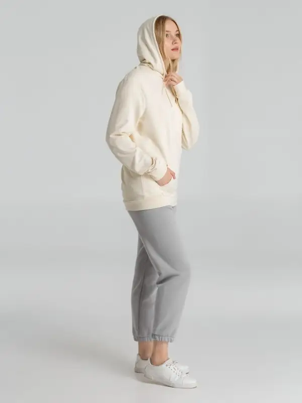 Толстовка с капюшоном унисекс Hoodie, светло-желтая, размер S