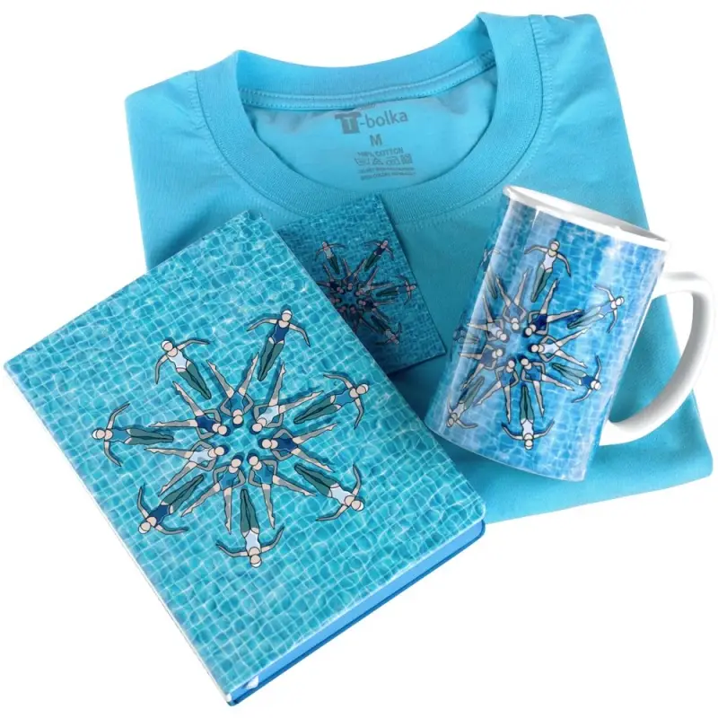 Футболка &laquo;Вместе и вовремя&raquo;, голубая, размер S