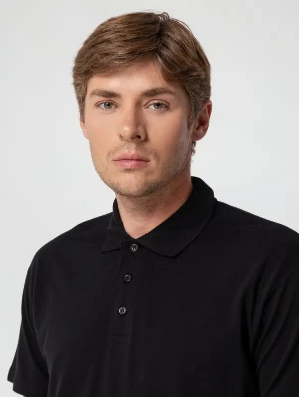 Рубашка поло мужская Summer 170 черная, размер XS Рубашка поло мужская Summer 170 черная, размер XS