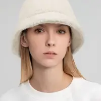 Панама Oblako, утепленная, молочно-белая