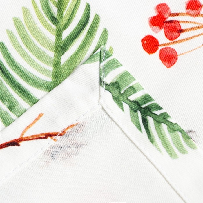 Набор новогодних салфеток &laquo;С Новым Годом&raquo; с декоративными кольцами, 40х40 см - 2 шт, хлопок, саржа