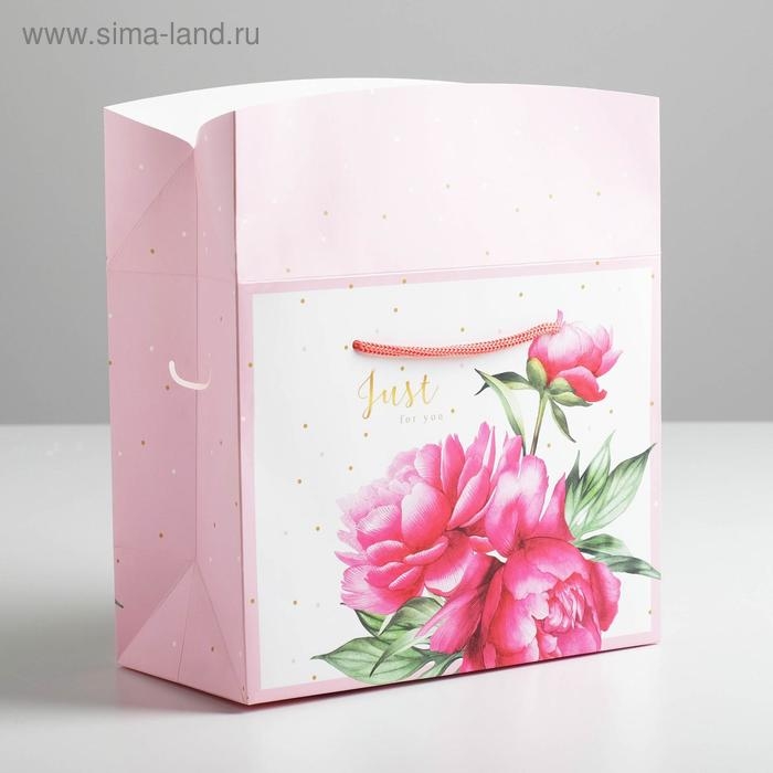Пакет&mdash;коробка, подарочная упаковка, &laquo;Just for you&raquo;, 23 х 18 х 11 см
