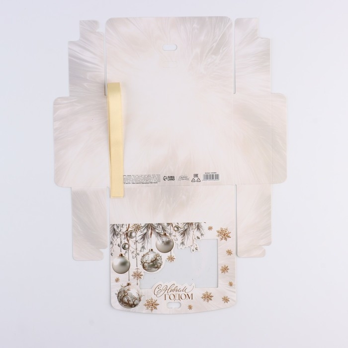 Коробка новогодняя складная &laquo;Роскошная нежность&raquo; 16.5 х 12.5 х 5 см, Новый год