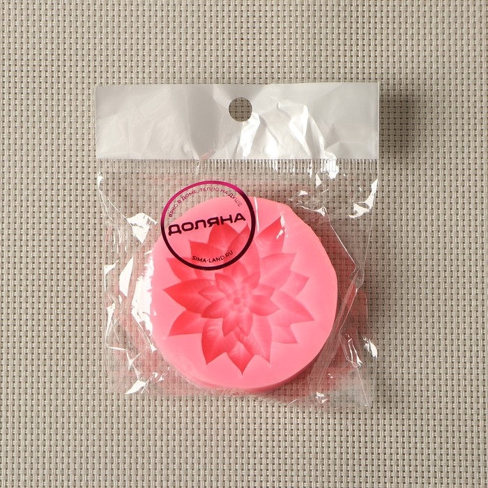 Молд Доляна &laquo;Многолистник&raquo;, силикон, 6,3&times;6,3&times;1,7 см, цвет МИКС