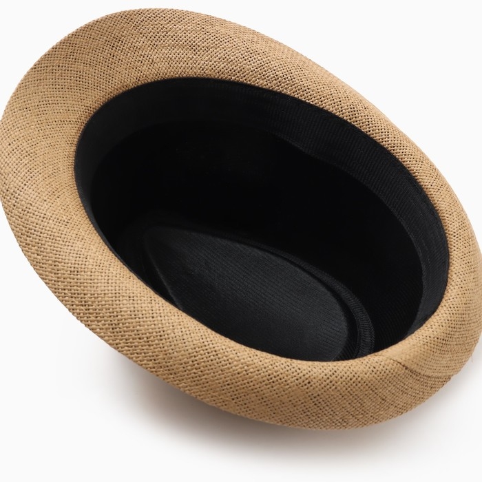 Шляпа мужская MINAKU, цвет светло-коричневый, р-р 58 Шляпа мужская MINAKU, цвет светло-коричневый, р-р 58