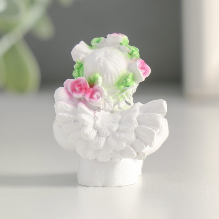 Сувенир полистоун "Белоснежный ангел с надписью в руках" МИКС 4х3х3 см