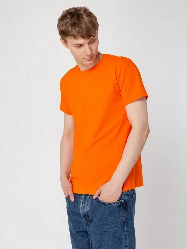 Футболка унисекс T-bolka 160, оранжевая, размер S