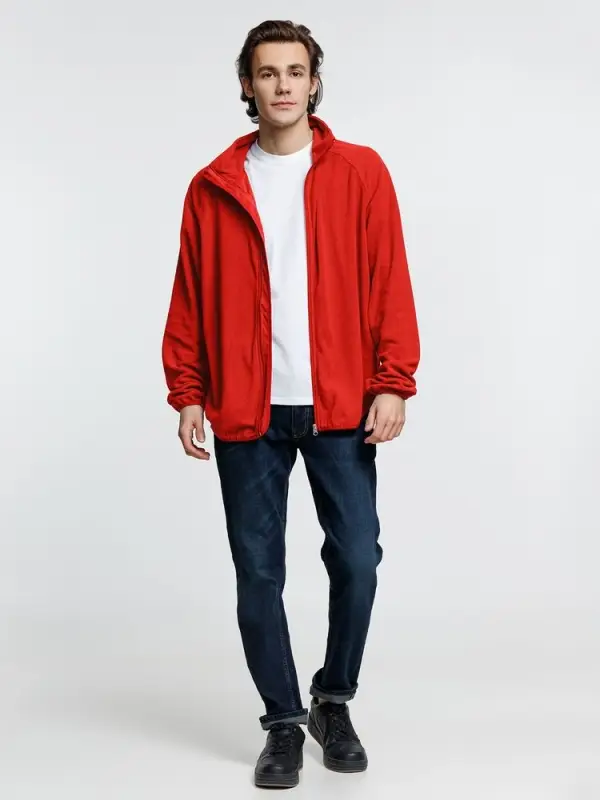 Куртка флисовая унисекс Fliska, красная, размер XS/S