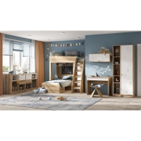 Пенал Киви, 485х500х2038, Белый/Дуб делано