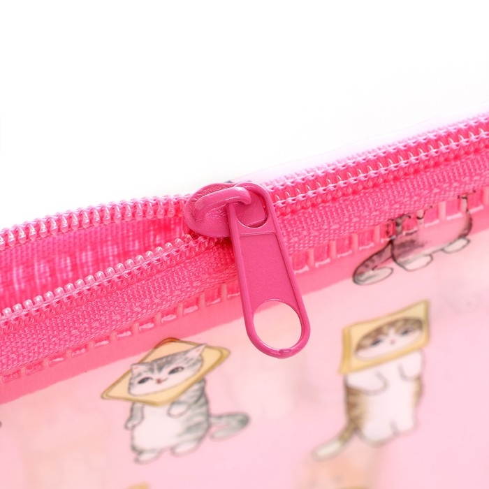 Пенал школьный мягкий плоский 9,5 х 20,5 ПВХ &laquo;1 сентября: Котятки&raquo; МИКС