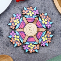 Подставка под горячее "Цветочный горшок", D=12 см, можжевельник Подставка под горячее "Цветочный горшок", D=12 см, можжевельник