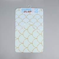 Набор ковриков для ванной и туалета Доляна &laquo;Чешуя&raquo;, 2 шт: 50&times;80, 40&times;50 см