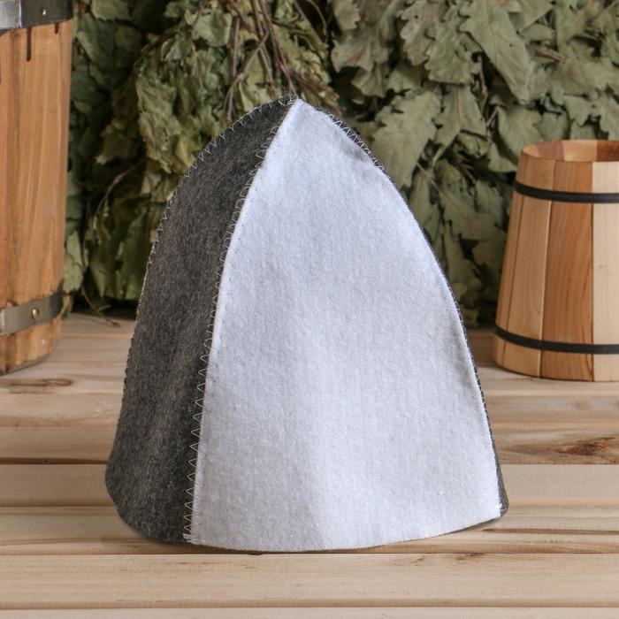 Набор для бани в коробке Набор для бани в коробке "Классика" шапка серая, масло апельсина и пихты