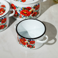 Набор кастрюль &laquo;Маки. Мечта&raquo;, 3 предмета: 1,5 л, 2,9 л, 4,5 л, индукция