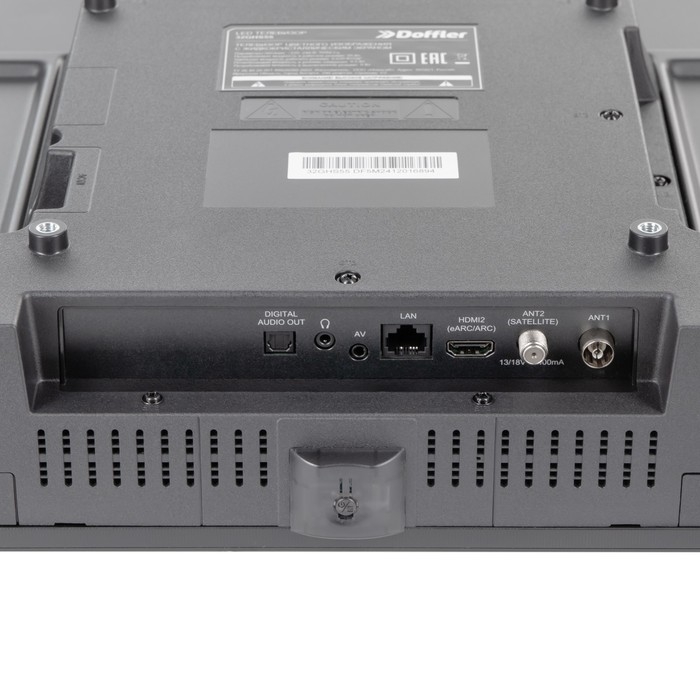 Телевизор Doffler 32GHS55, 32 Телевизор Doffler 32GHS55, 32", 1366x768, DVB-T2/C/S2, HDMI 2, USB 1, Smart TV, черный