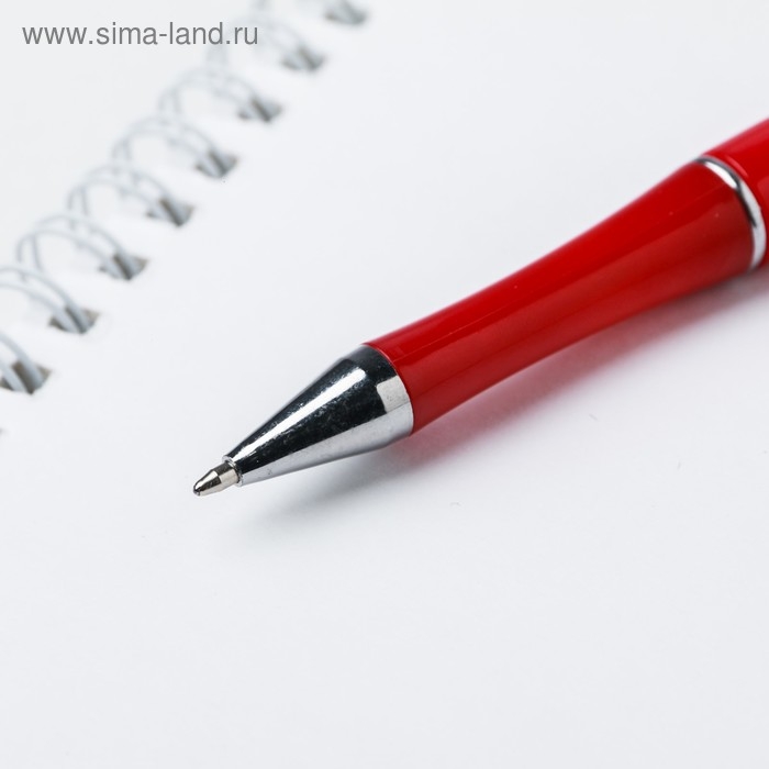 Ручка шариковая синяя паста, пластиковая с цветком Ручка шариковая синяя паста, пластиковая с цветком "С 8 Марта"