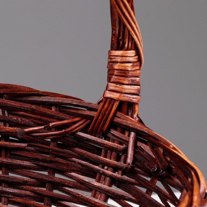 Набор плетеных корзин, 3 шт, 38х30х9/17, 25х20х7/12 см, темный, ива