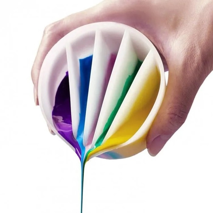 Стаканчик силиконовый для Флюид Арт, 5 секций Стаканчик силиконовый для Флюид Арт, 5 секций