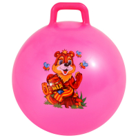 Мяч-прыгун с ручкой ZABIAKA, d=55 см, 420 г, цвета МИКС Мяч-прыгун с ручкой ZABIAKA, d=55 см, 420 г, цвета МИКС