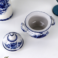 Сахарница &laquo;Бутон&raquo;, 18х13х15 см, гжель