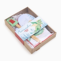 Новый год. Набор подарочный Доляна "Подарок" : варежка-прихватка, лопатка силикон