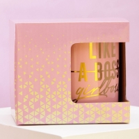 Кружка керамическая Girl boss, 300 мл, цвет розовый