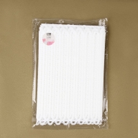 Кружевная эластичная ткань, 190 мм &times; 2,7 &plusmn; 0,5 м, цвет белый