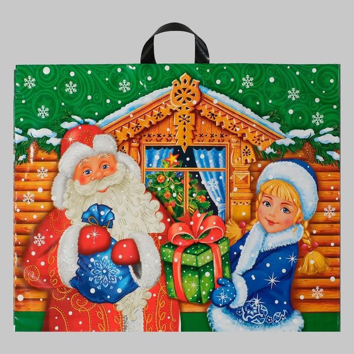 Новый год. Пакет Новый год. Пакет "Новый Год у ворот", полиэтиленовый с петлевой ручкой, 71х55 см.