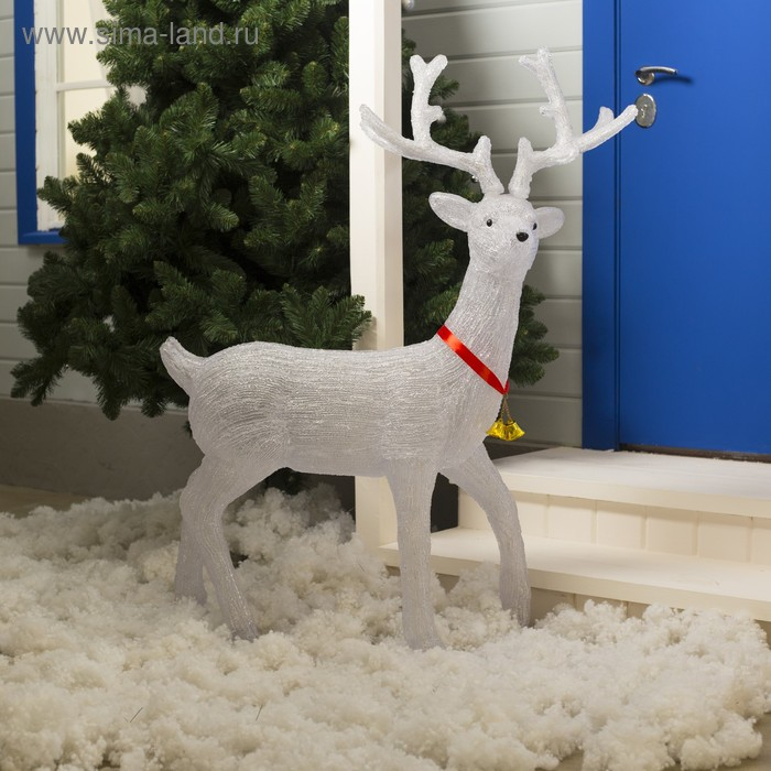 Светодиодная фигура &laquo;Олень на прогулке&raquo; 100 &times; 130 &times; 30 см, акрил, 228 LED, 8 режимов, 24 В, свечение белое