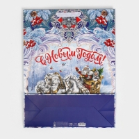 Пакет подарочный новогодний ламинированный &laquo;Дедушка Мороз&raquo;, L 31 х 40 х 11,5 см, Новый год