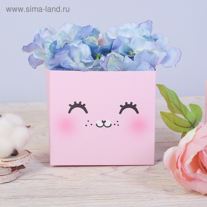Коробка для мини букетов &laquo;Котик&raquo;, 12 х 20 х 10 см
