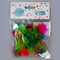 Шпажки для канапе «Звезда», набор 50 шт., цвета МИКС Шпажки для канапе «Звезда», набор 50 шт., цвета МИКС