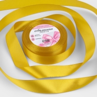 Лента атласная, 25 мм &times; 23 &plusmn; 1 м, цвет горчичный №М209