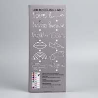 Неоновая вывеска &laquo;Любовь&raquo; 35 x 13 см, батарейки AAx3 (нет в комплекте) + USB, свечение красное