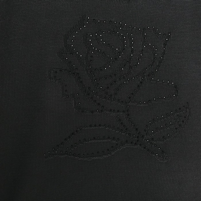 Джемпер-обманка для девочки, цвет чёрный, рост 140-146см