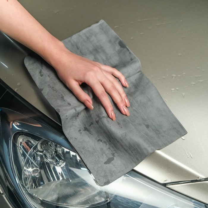 Замша протирочная Cartage 43&times;32 см в тубе, серый