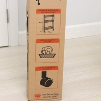 Этажерка на колёсиках &laquo;Ладья 1К&raquo;, 3 яруса, 44&times;17&times;75,5 см, цвет чёрный