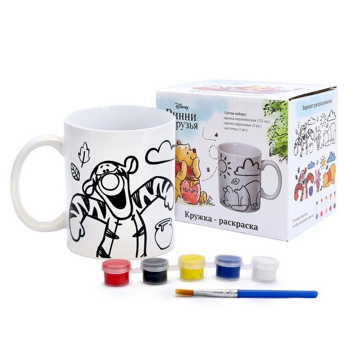 Набор для росписи кружка «Винни-Пух» «Винни и друзья», керамика Набор для росписи кружка «Винни-Пух» «Винни и друзья», керамика